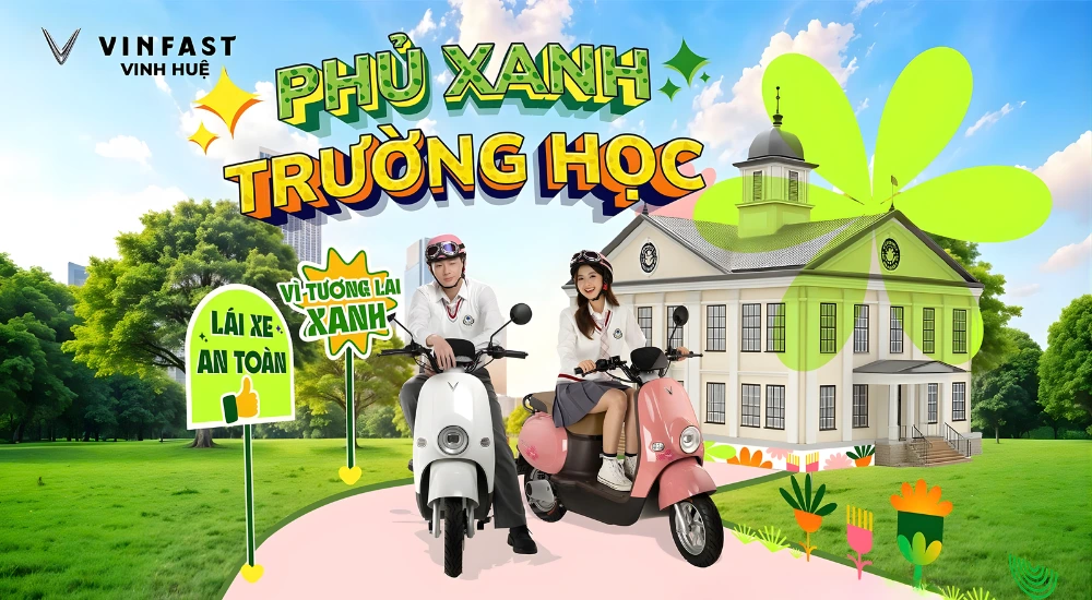 “PHỦ XANH TRƯỜNG HỌC 2026” TẠI TRƯỜNG THPT TÂY NAM CÙNG VINFAST VINH HUỆ